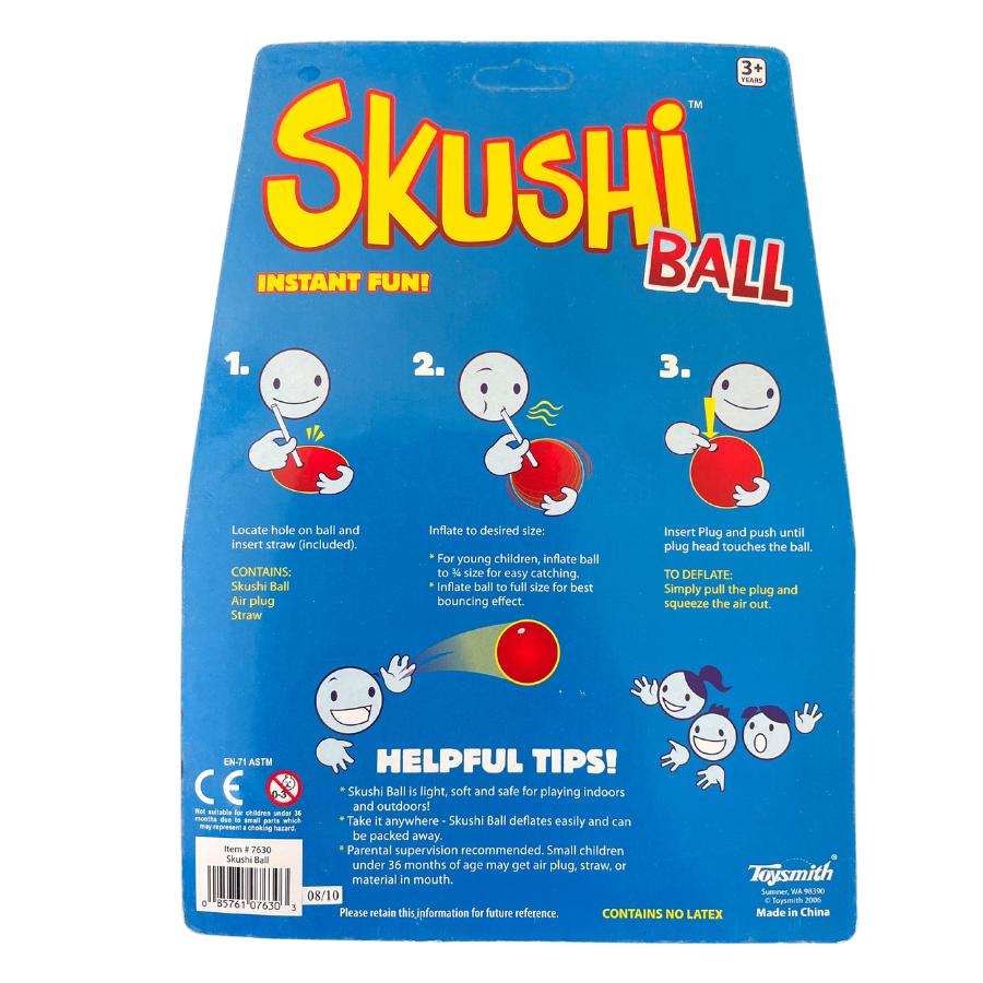 Skushi Ball, 9" Inflatable Play Ball