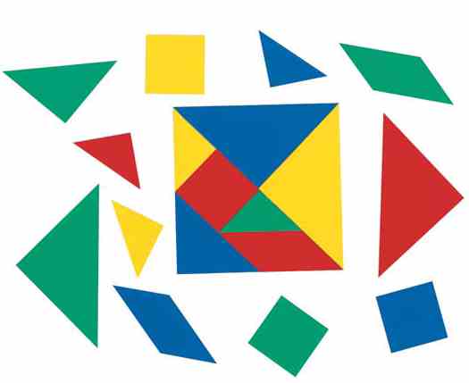 Tangram Magnets, Math Magnets (28 Pieces) by Learning Advantage