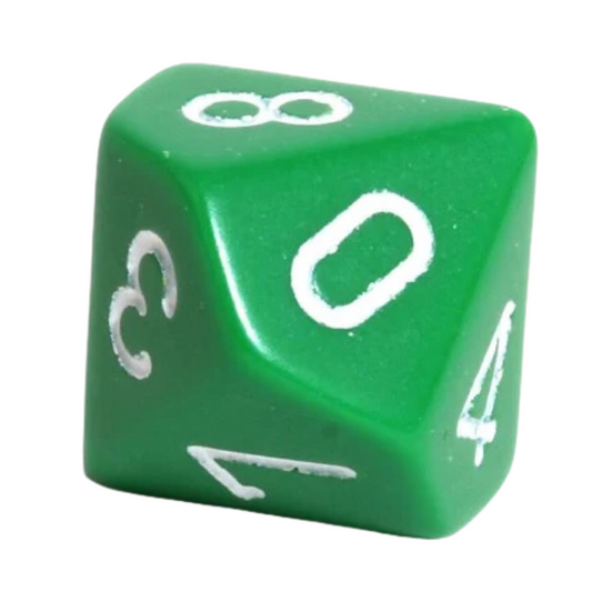 10-Sided Polyhedra Die, Green