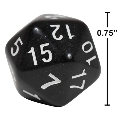 20-Sided Polyhedra Die, Black