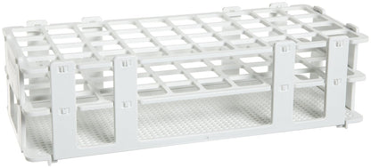 Test Tube Rack, 40 Places, White Plastic