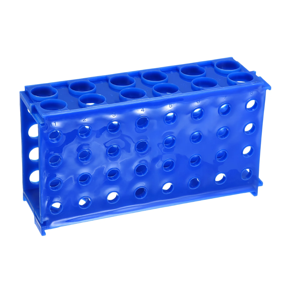 Four-Way Interlocking Test Tube Rack (Blue)