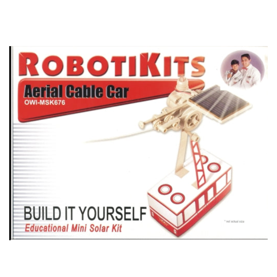 Solar Powered Aerial Cable Car Building Kit RobotiKits (NEW)