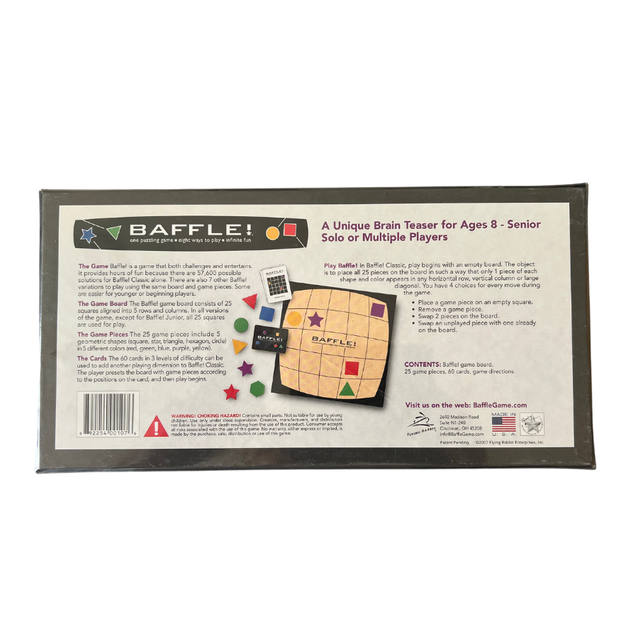 BAFFLE! Board Game - One Puzzling Game, Eight Ways to Play