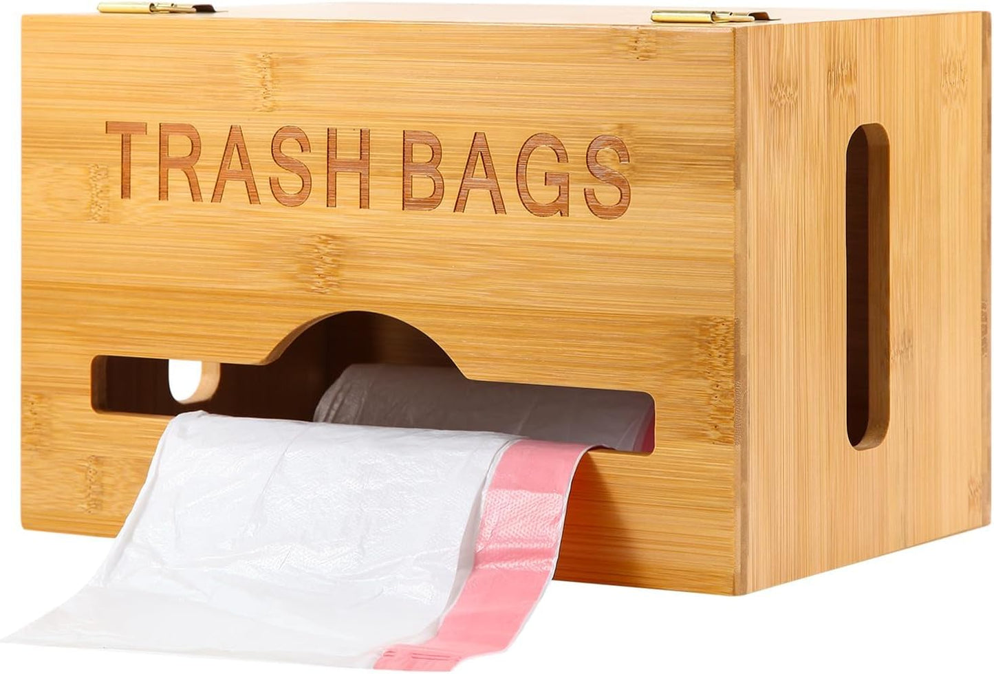 Bamboo Trash Bag Dispenser