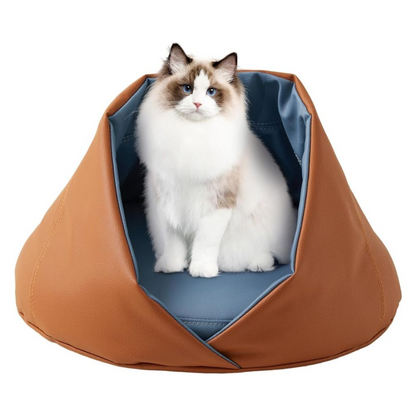 Cave Cat Bed PU Leather, Waterproof (NEW)