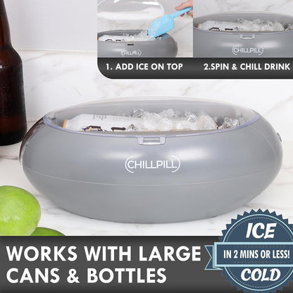 ChillPill Instant Beverage Chiller for Cans and Bottles