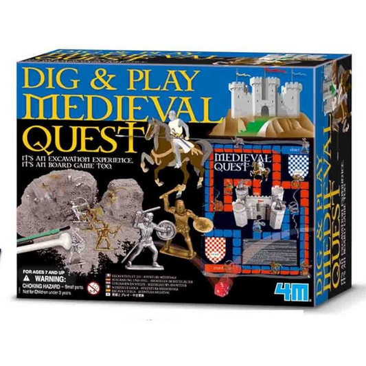 Medieval Quest Dig and Play Knights Board Game, 2-in-1