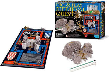 Medieval Quest Dig and Play Knights Board Game, 2-in-1