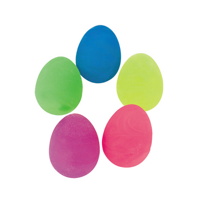 Glow-In-The-Dark Swirl Egg Bouncy Ball (Set of 12)