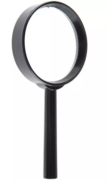 2-1/2" Diameter Round Magnifying Glass, 2x Glass Lens (60mm)