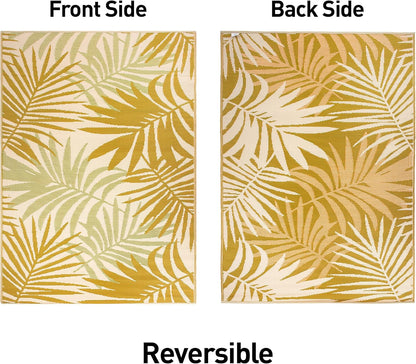 Palm Leaf Indoor/Outdoor Reversible Rug, 5' x 7' (NEW)