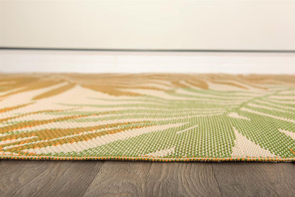 Palm Leaf Indoor/Outdoor Reversible Rug, 5' x 7' (NEW)