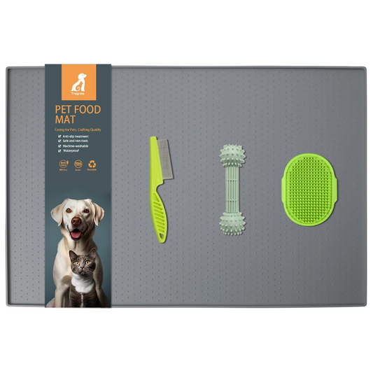 Pet Food Mat, Silicone Non-Slip Feeding Mat