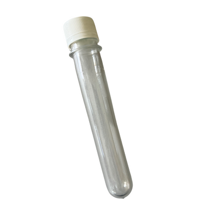 Plastic Test Tube with White Screw Cap