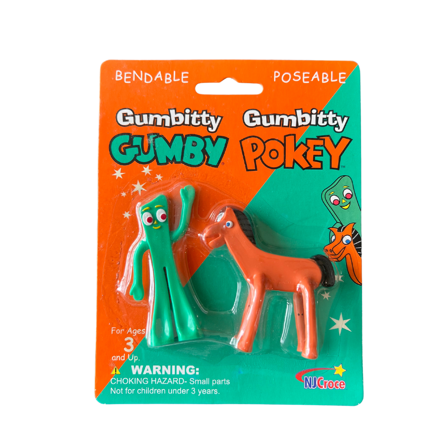 Gumby and Pokey, Gumbitty Poseable Classic Toys, 3-inches