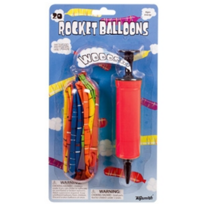 Rocket Balloons Set, Air Pump and Balloons