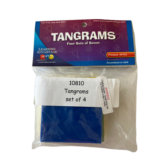 Tangrams (Set of 28) by Learning Advantage - Plastic Puzzle Blocks for Geometry