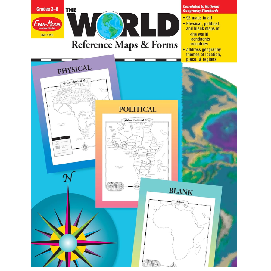 The World, Reference Maps and Forms (Reproducible Resource ...