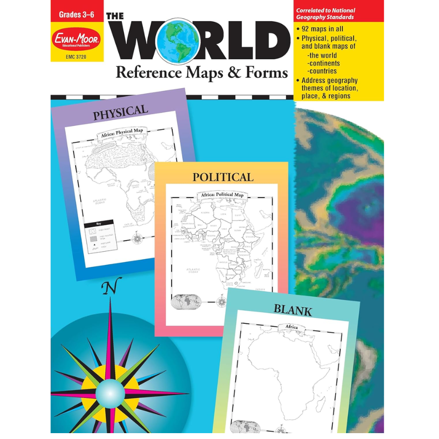 The World, Reference Maps and Forms (Reproducible Resource)