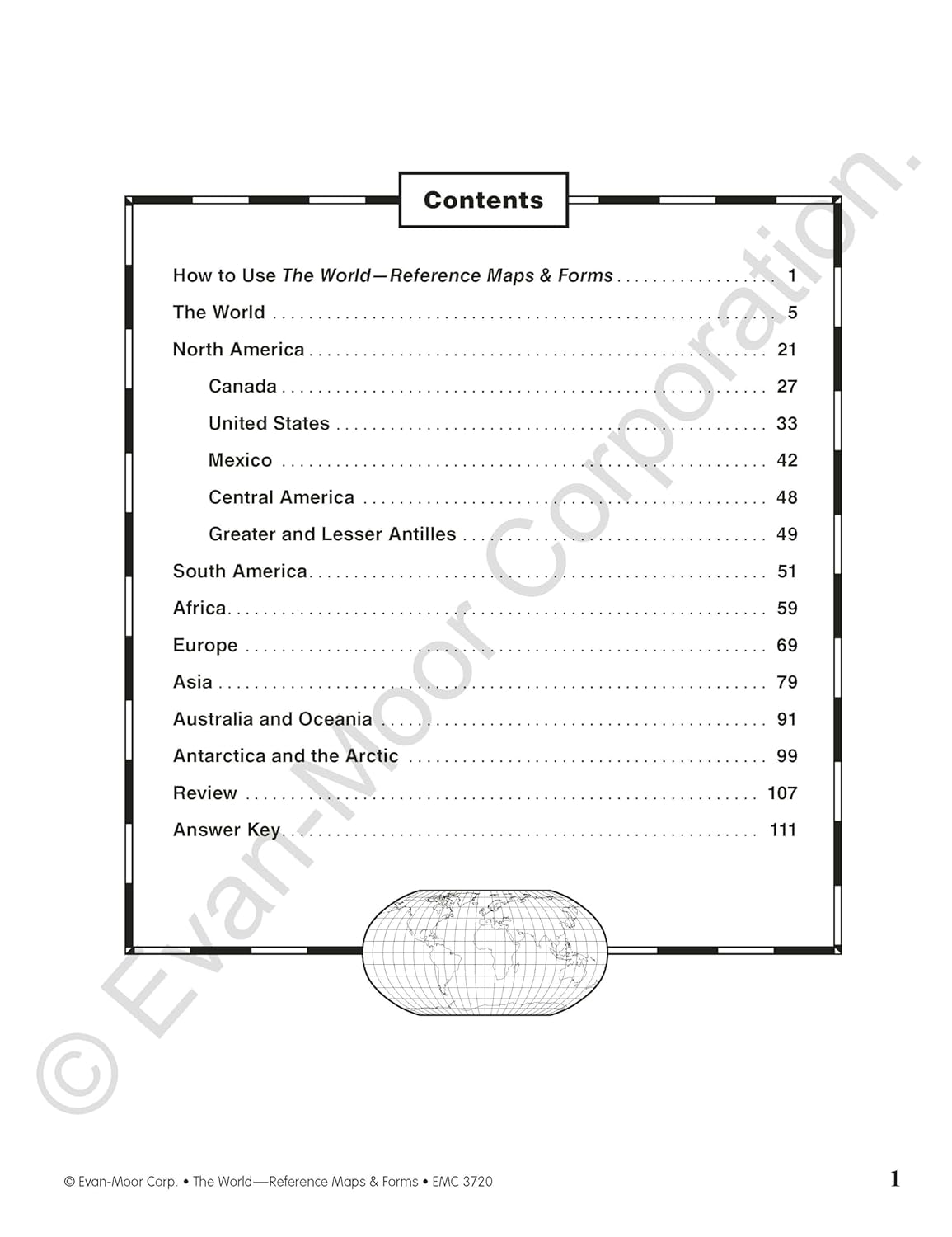 The World, Reference Maps and Forms (Reproducible Resource)