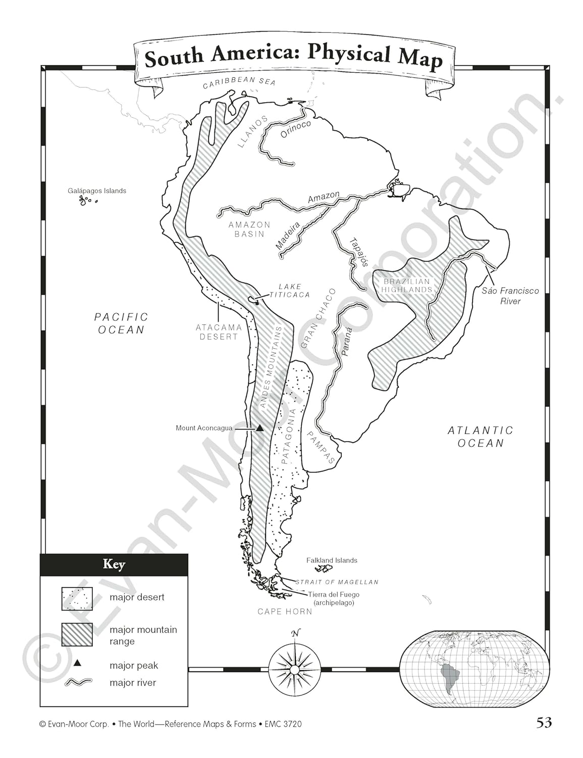 The World, Reference Maps and Forms (Reproducible Resource)