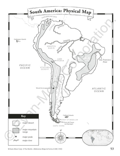 The World, Reference Maps and Forms (Reproducible Resource)