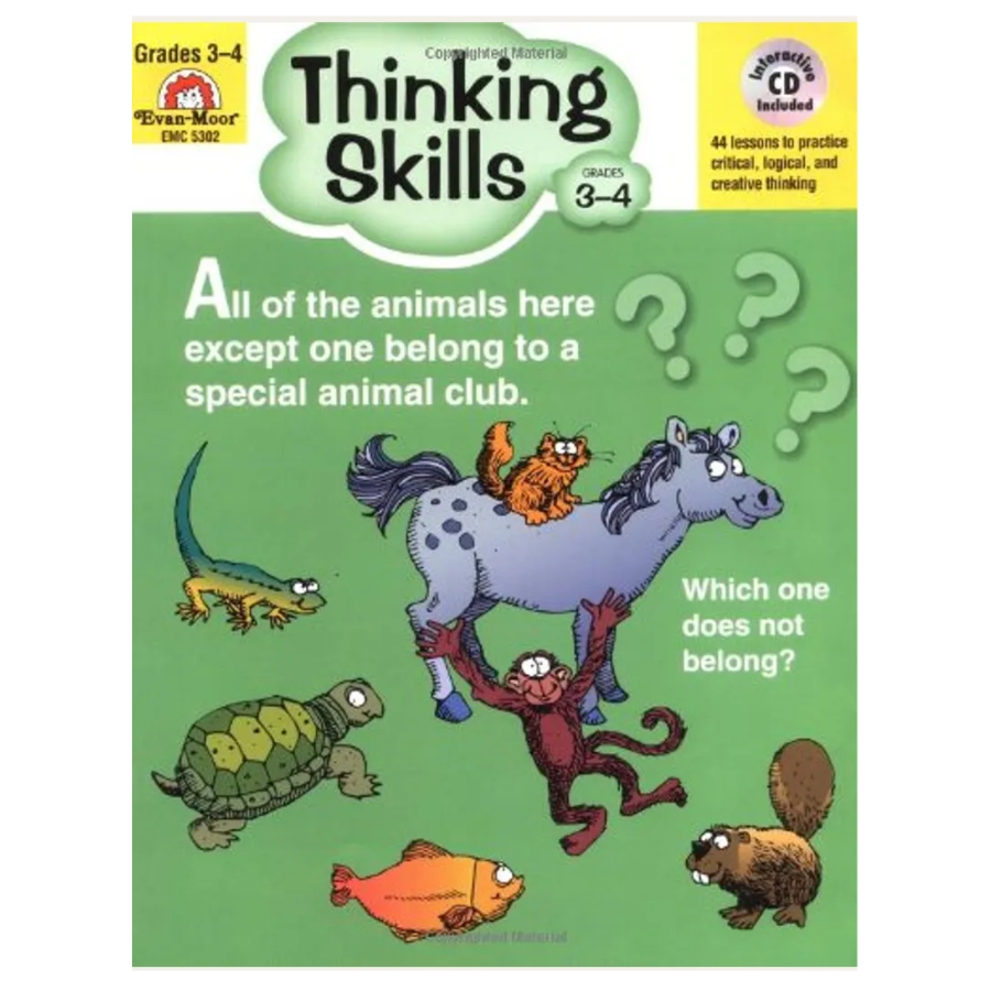 Thinking Skills, Grades 3-4 with CD