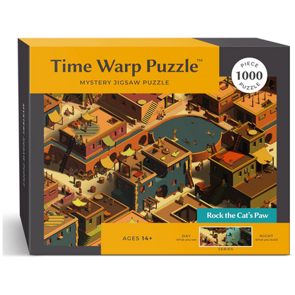 Time Warp Puzzle - Rock the Cat's Paw, 1000 Piece Jigsaw Puzzle, Night Day Series