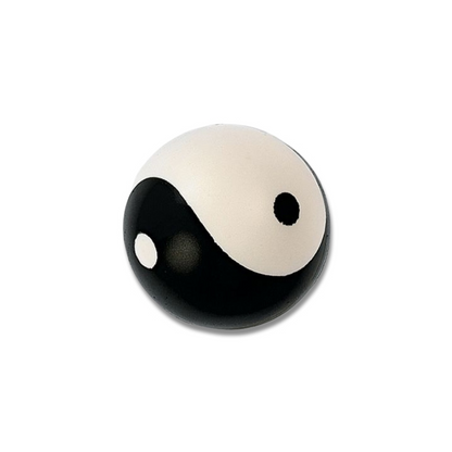 Yin Yang Stress Ball, 2-1/4" diameter in Black and White