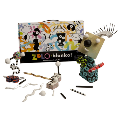 Zolo-Blanko! Playsculpture Building Set, Design Your Own Pieces