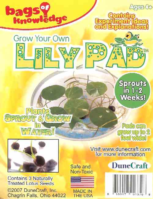 Grow Your Own Lily Pad, Bags of Knowledge Science Kit