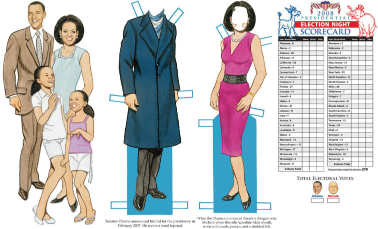 Obama Paper Dolls - Collectible Campaign Edition