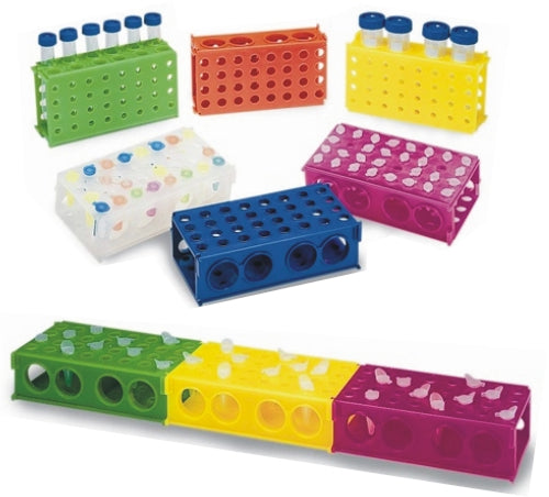 Four-Way Interlocking Test Tube Rack (Blue)