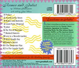 Romeo and Juliet by Greathall Productions, Read by Jim Weiss, Audio CD