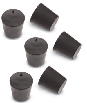 Rubber Test Tube Stoppers, Size #4, Set of 6