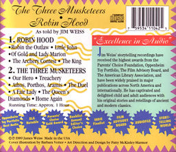 The Three Musketeers / Robin Hood by Greathall Productions, Read By Jim Weiss, Audio CD