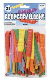 Rocket Balloon Refill Pack, 21 Balloons