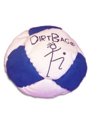 Dirtbag Classic 8-Panel Footbag (Blue and White)