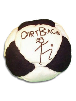 Dirtbag Classic 8-Panel Footbag (Black and White)