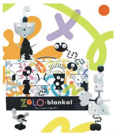 Zolo-Blanko! Playsculpture Building Set, Design Your Own Pieces