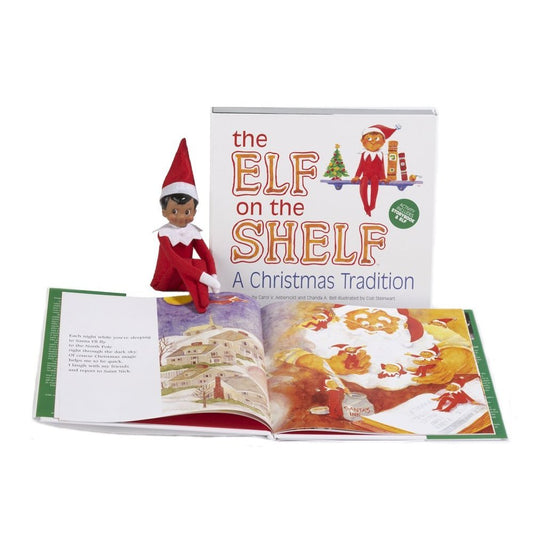 The Elf on the Shelf, A Christmas Tradition - Book and Toy (Brown-Eyed Elf)