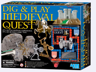 Medieval Quest Dig and Play Knights Board Game, 2-in-1