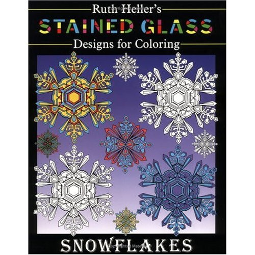 Stained Glass Designs for Coloring: Snowflakes